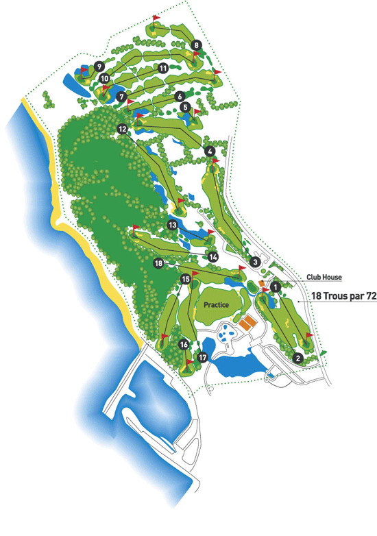 plan du parcours de golf